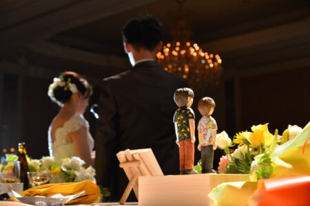 新婦様のお手紙 おふたりの人形も見守っております